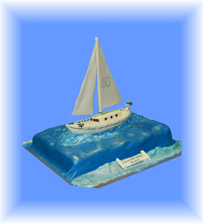 12. G�teau 3D jubil� - Le vent dans les voiles!